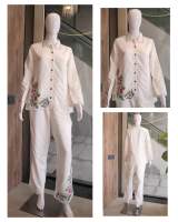 Elegant White Floral Embroidered Co-Ord Set for Women | Designer Casual Outfit – view 7