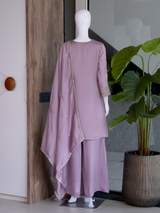 Elegant Light Blue & Lilac Chanderi Kurta Sets with Gold Embroidery & Dupatta in Purple – view 6