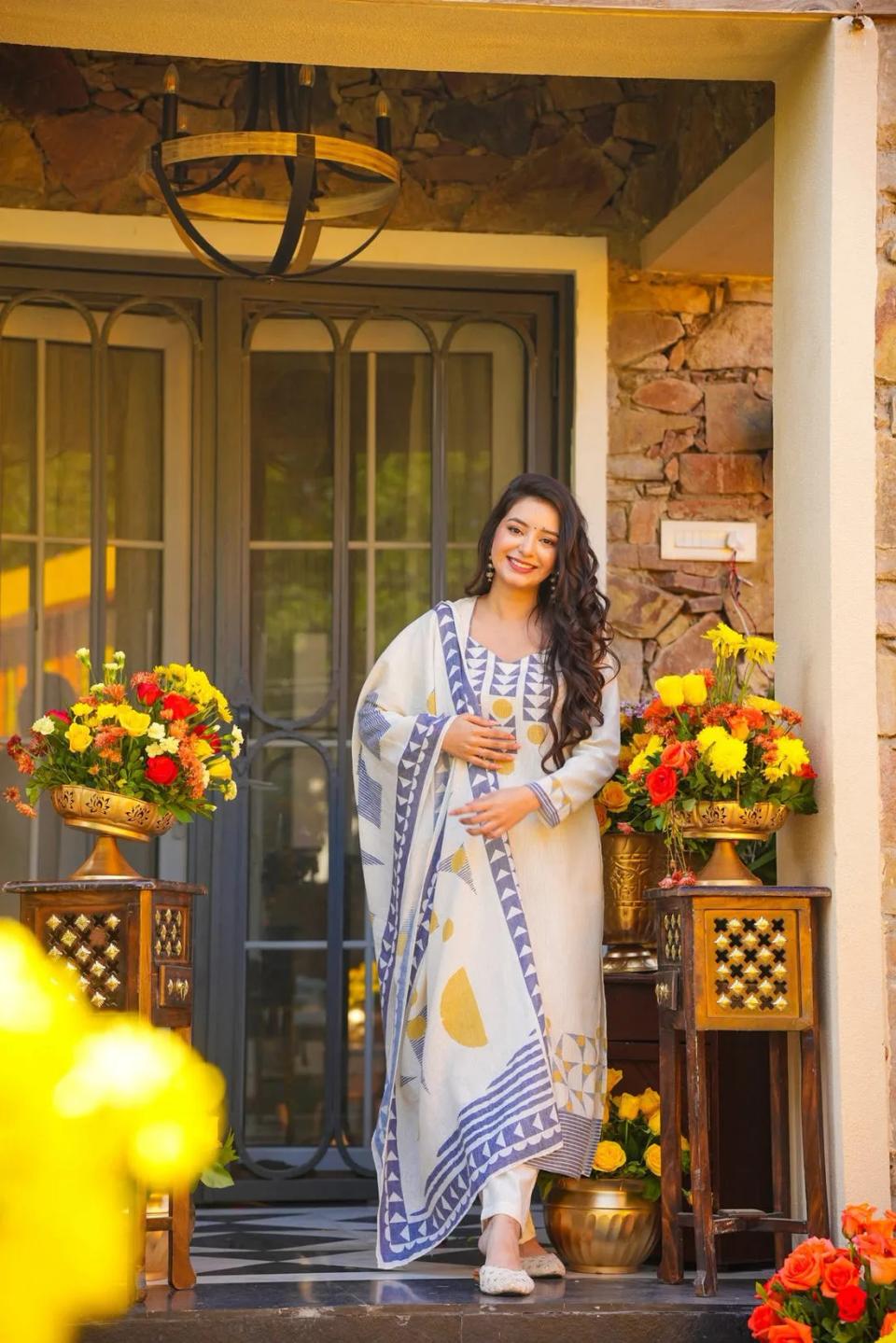Premium Muslin Fabric & Apparel Collection in White